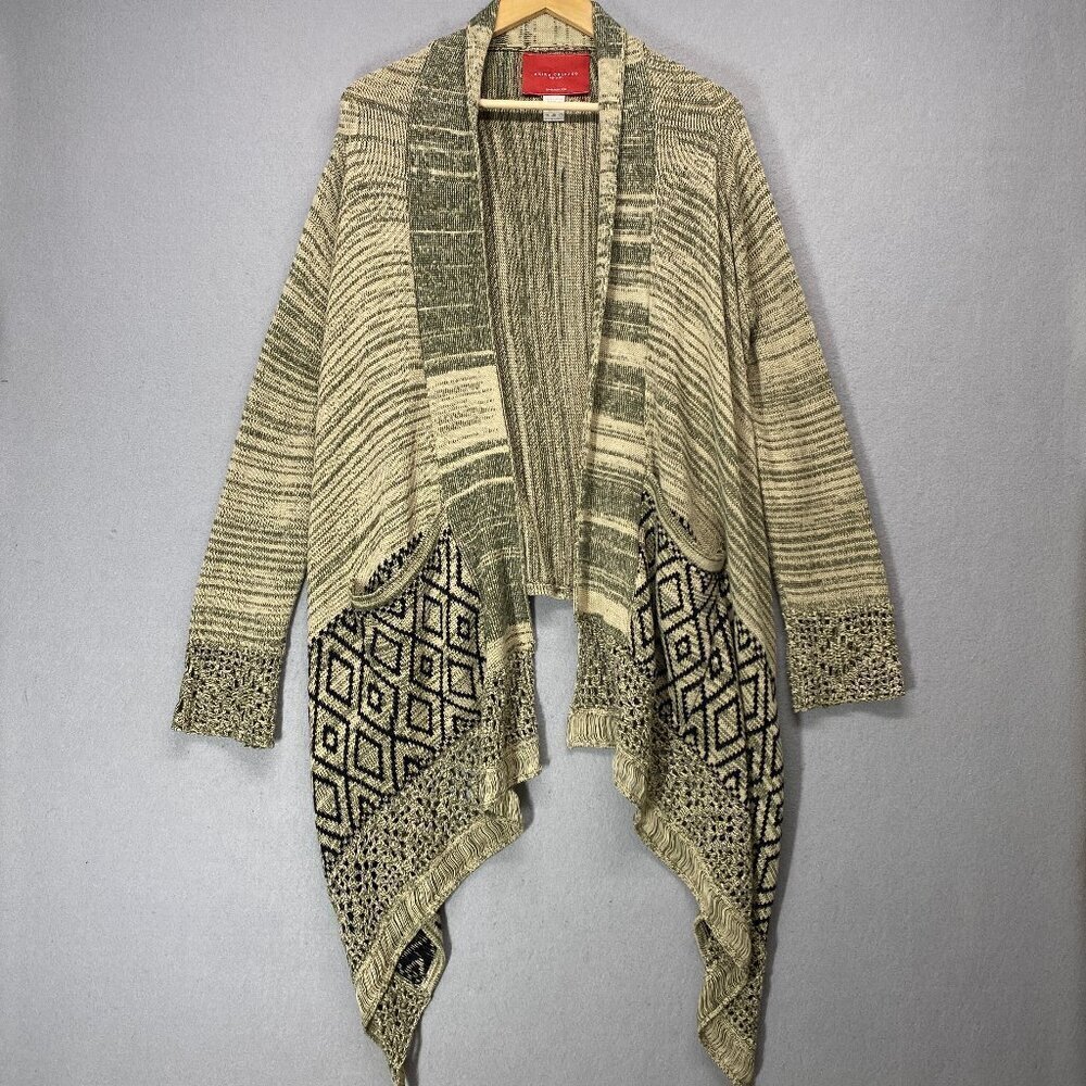 Akira Chicago Sweater Cardigan Womens Large Waterfall Boho Southwestern Soft